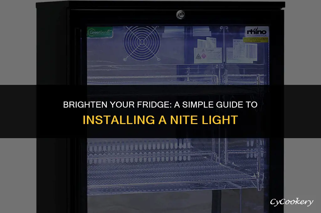 how to put a nite light in a refrigerator