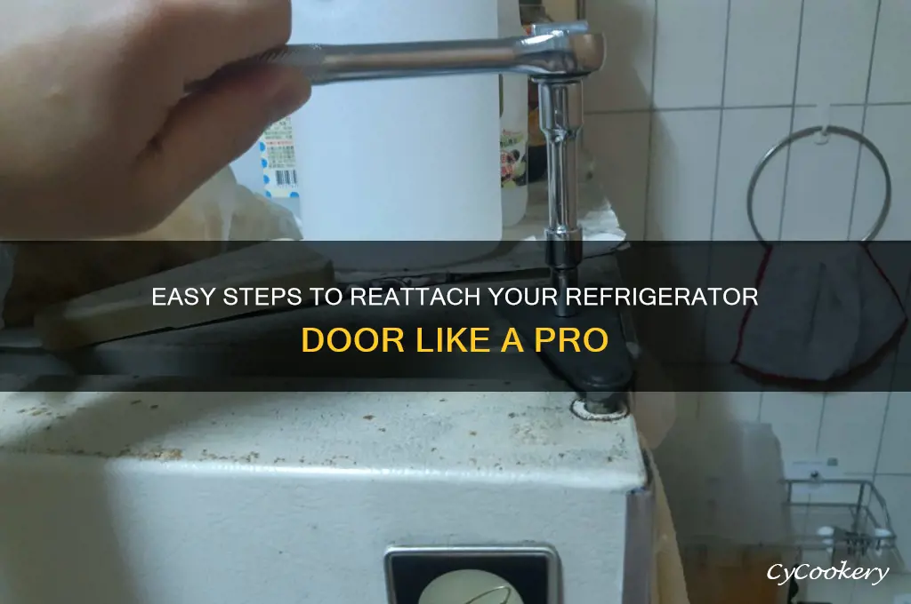 how to put a refrigerator door on