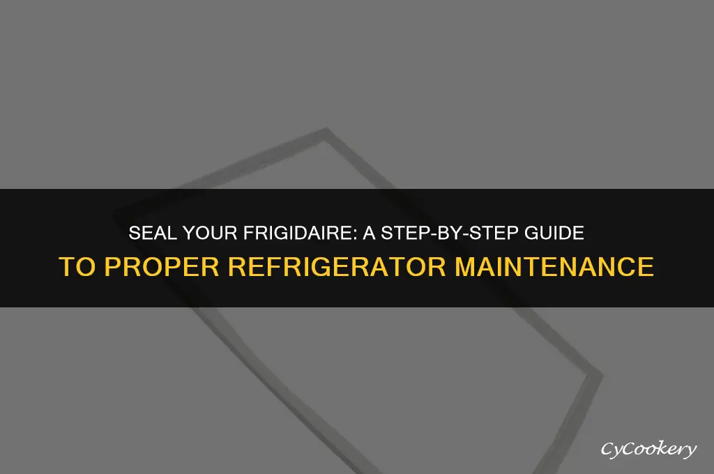 how to put a seal on a refrigerator frigidaire