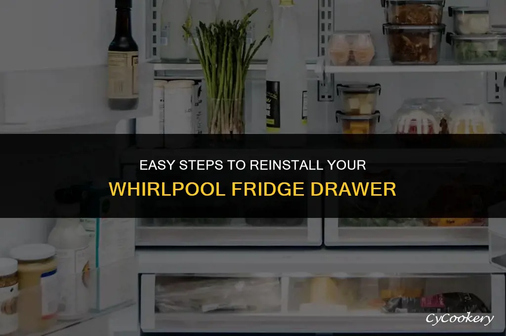 how to put a whirlpool refrigerator drawer back in
