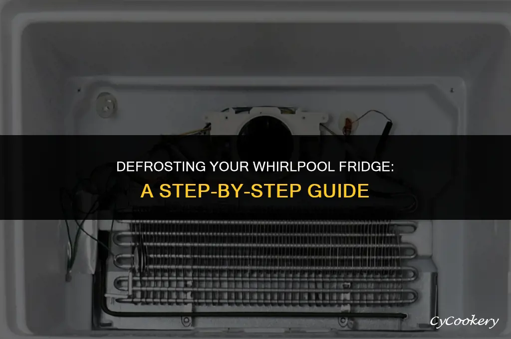 how to put a whirlpool refrigerator in defrost mode