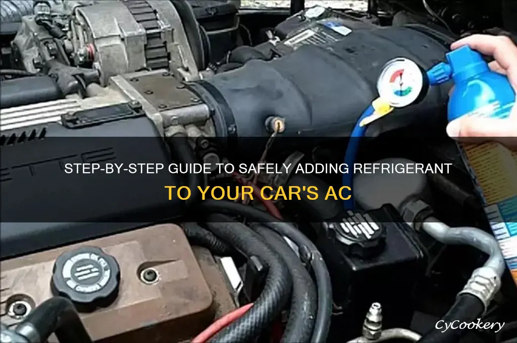how to put air refrigerant in car