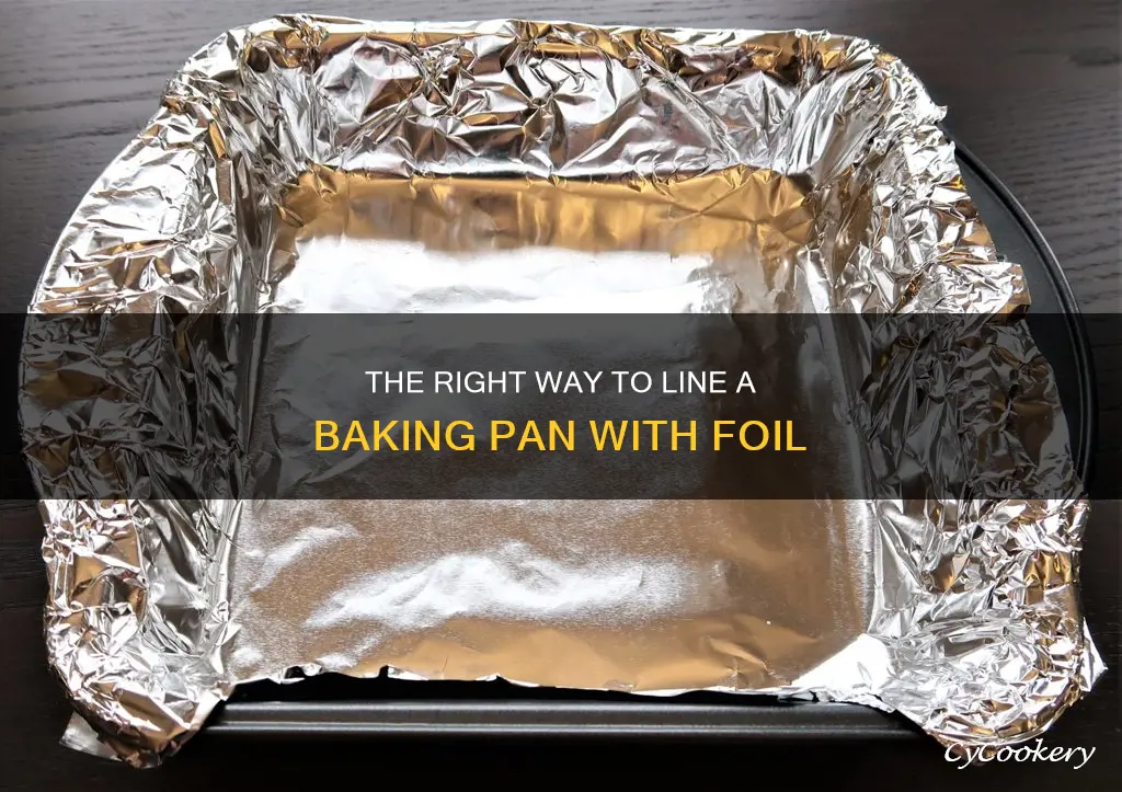 how to put aluminum foil on baking pan