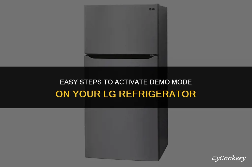 how to put an lg refrigerator in demo mode