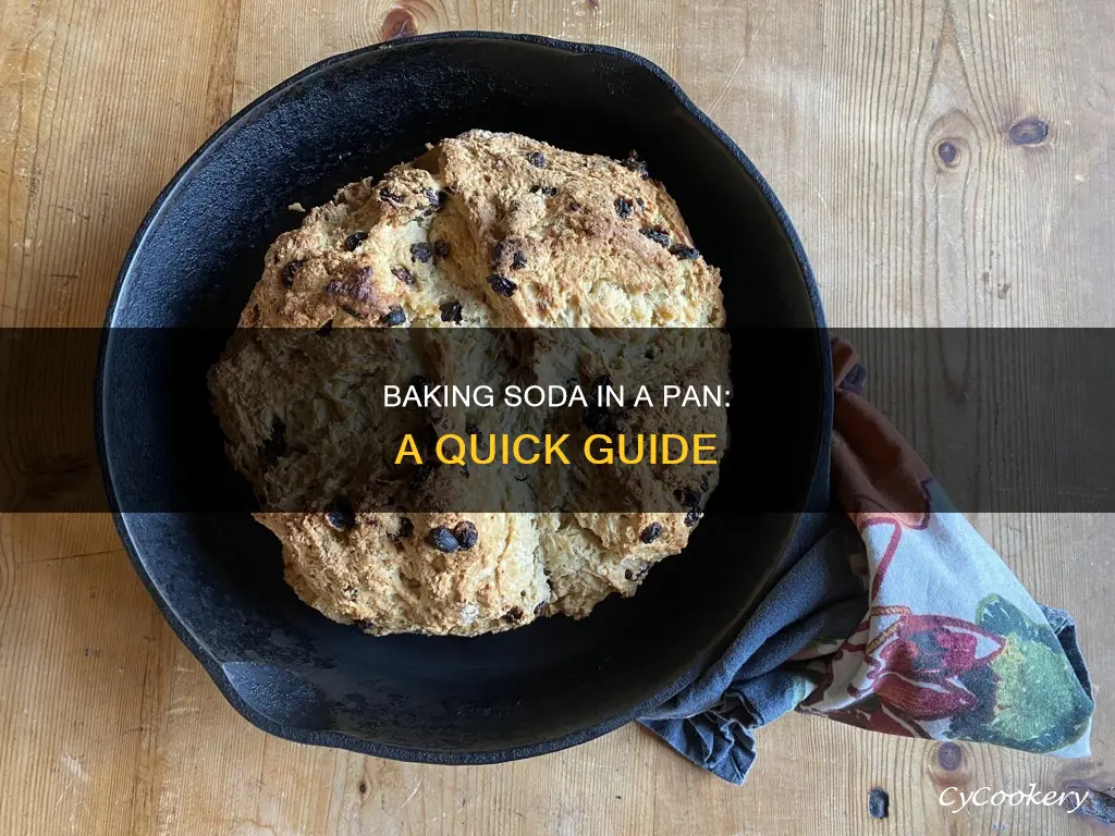 how to put baking soda in a pan