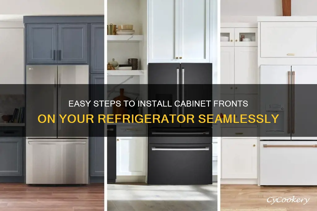 how to put cabinet front on refrigerator