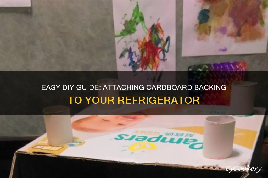 how to put cardboard backing on refrigerator