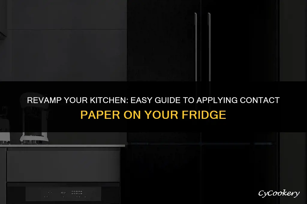 how to put contact paper on a refrigerator