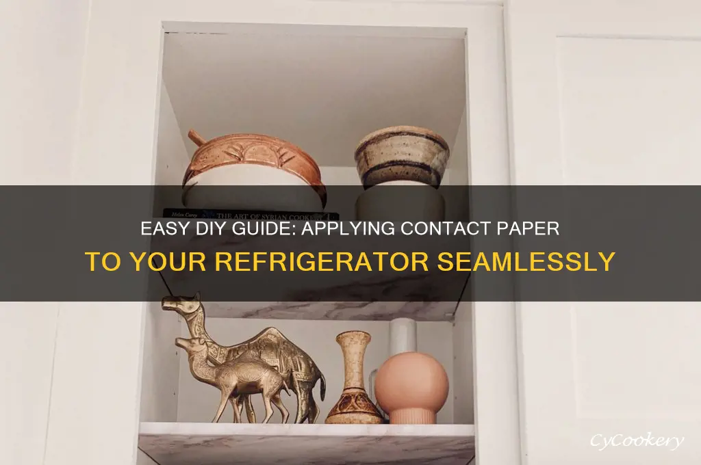 how to put contact paper on refrigerator