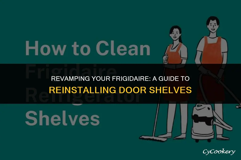 how to put door shelves back in frigidaire refrigerator