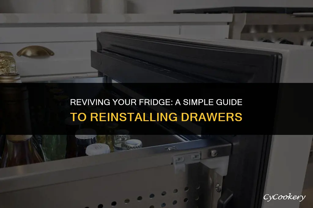 how to put drawers back in profile refrigerator