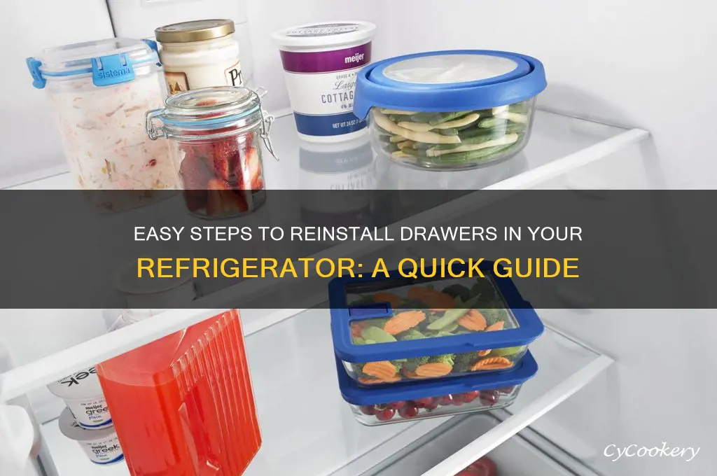 how to put drawers back in refrigerator