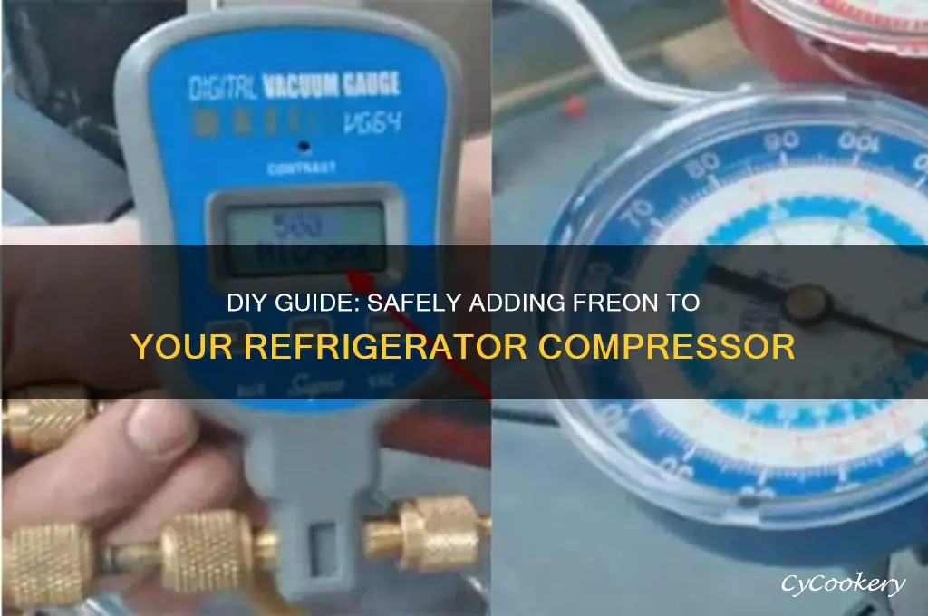 how to put freon in refrigerator compressor