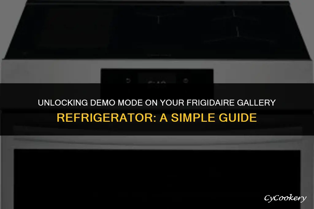 how to put frigidaire gallery refrigerator in demo mode