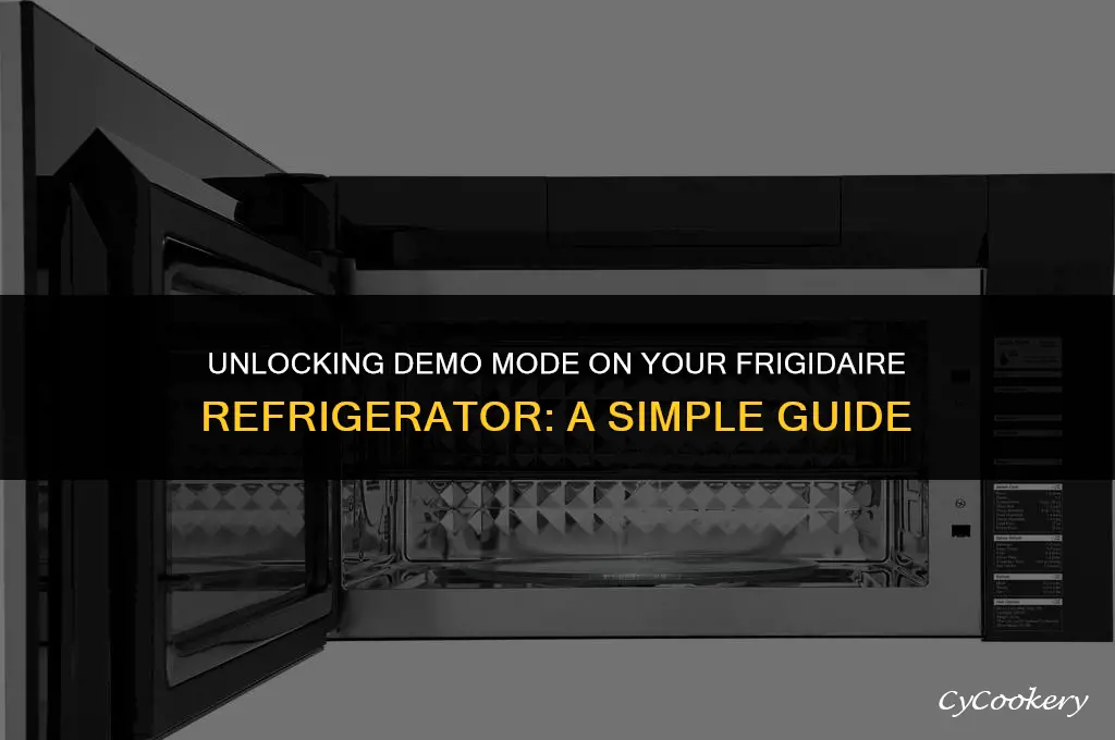 how to put frigidaire refrigerator in demo mode