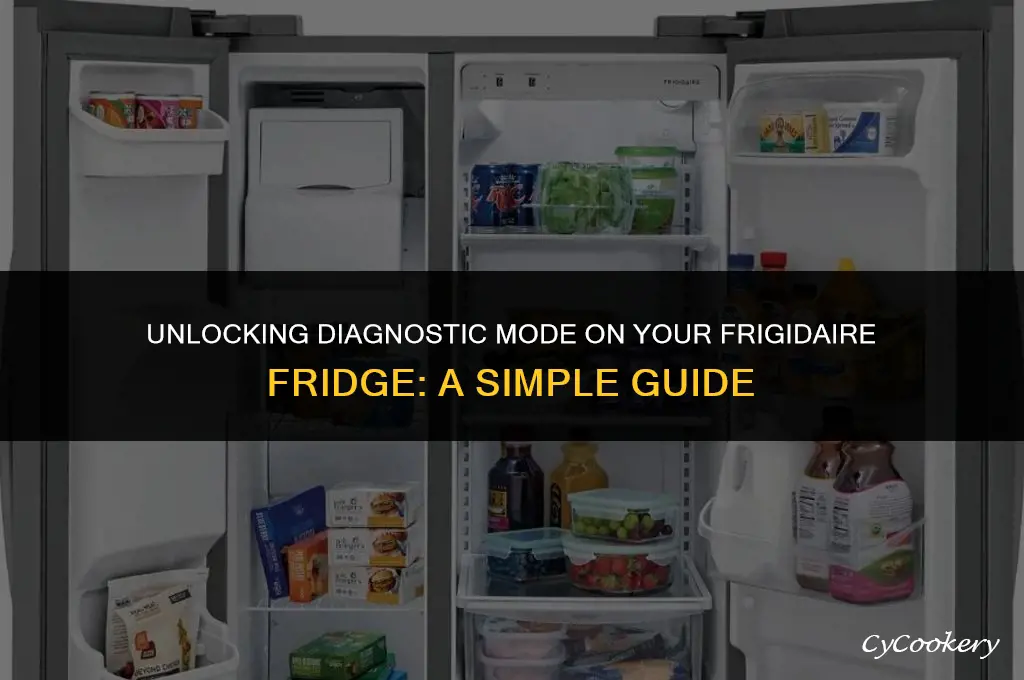 how to put frigidaire refrigerator into diagnostic mode