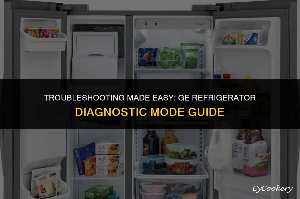 how to put ge refrigerator in diagnostic mode