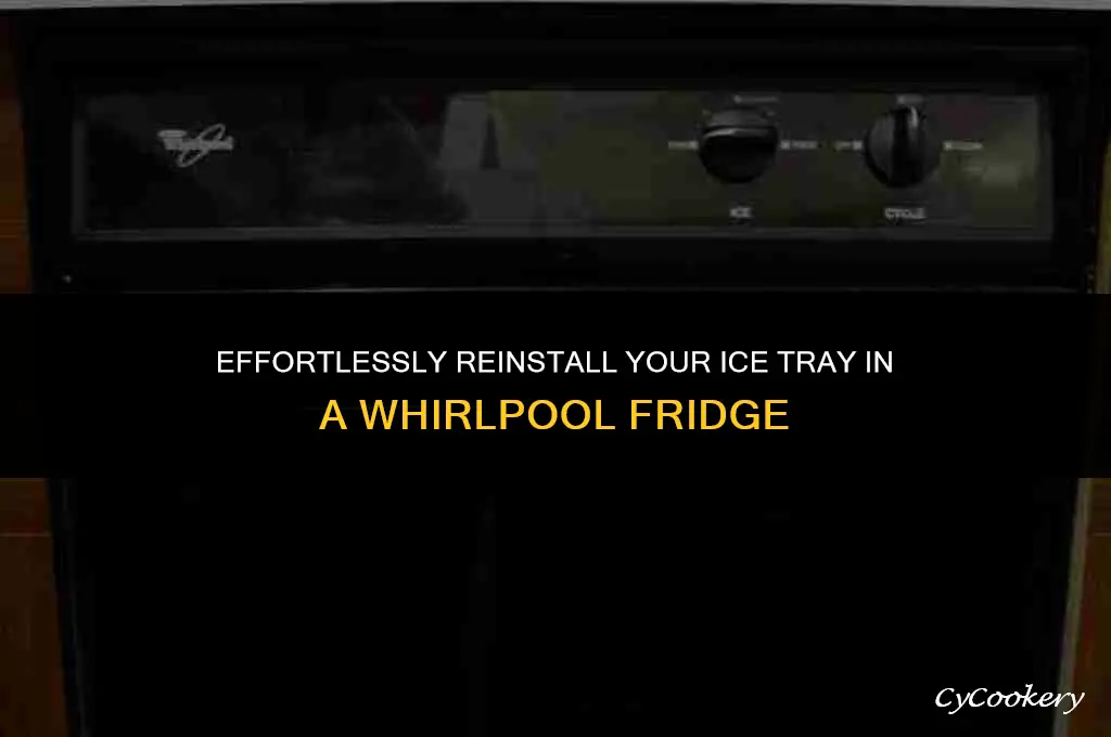 how to put ice tray back in whirlpool refrigerator