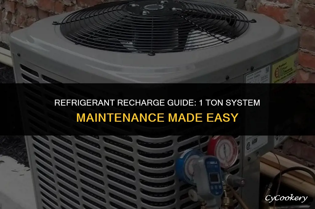 how to put in refrigerant in 1 ton system