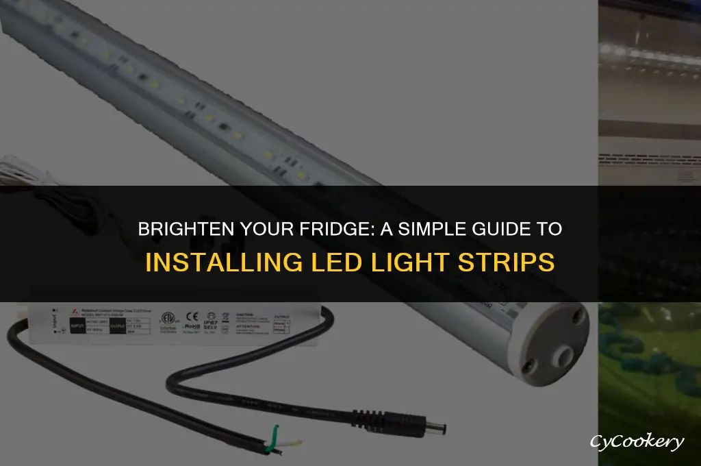 how to put led light strip in refrigerator