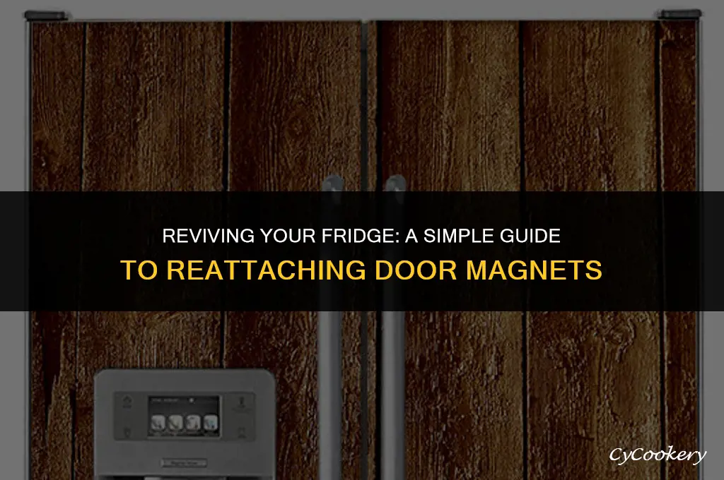 how to put magnets back in refrigerator door gasket