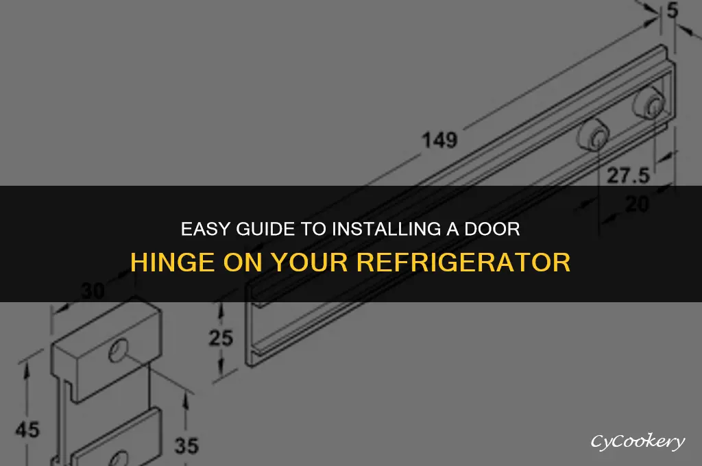 how to put on door hinge on refrigerator