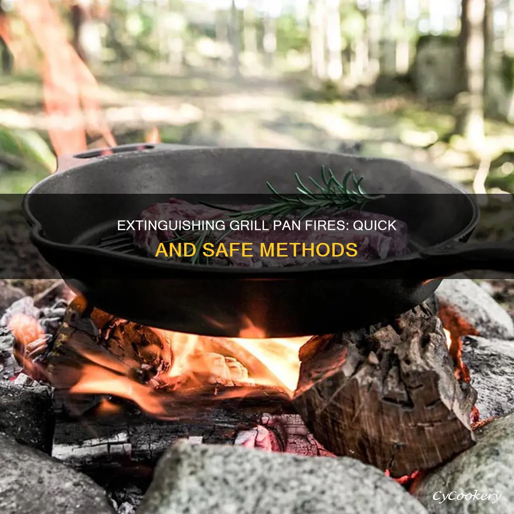 how to put out a grill pan fire