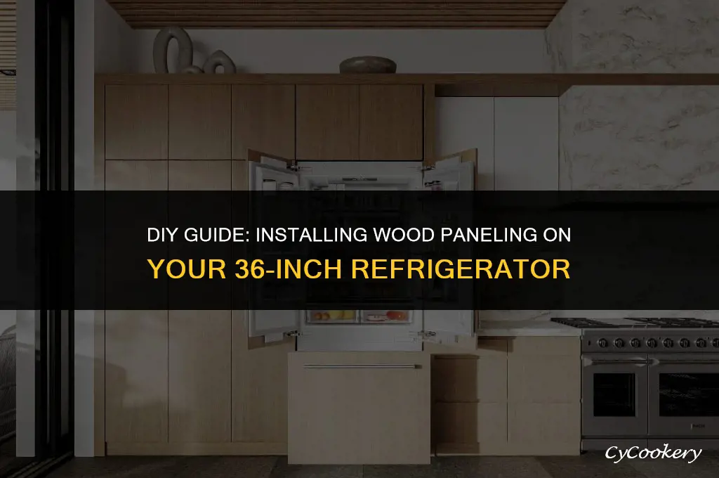 how to put panelling wood to a 36 refrigerator