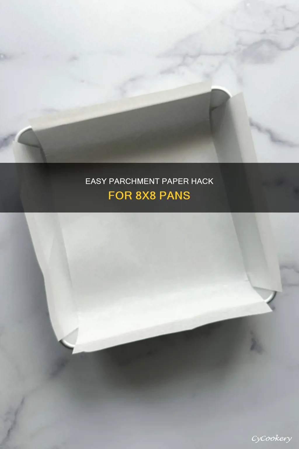 how to put parchment in an 8x8 pan