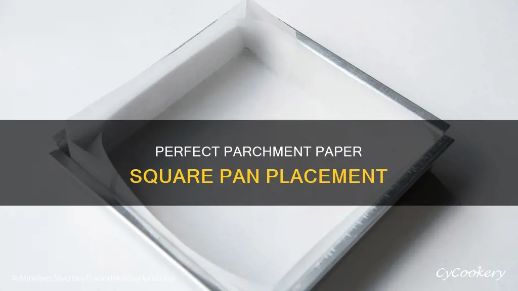 how to put parchment paper in a square pan