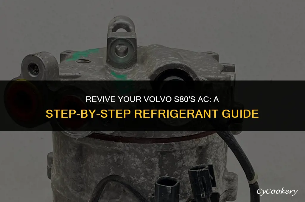 how to put refrigerant on volvo s 80