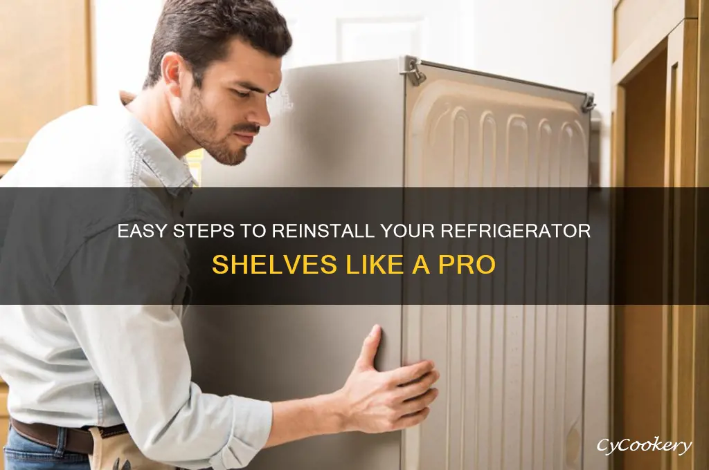 how to put refrigerator shelves back in