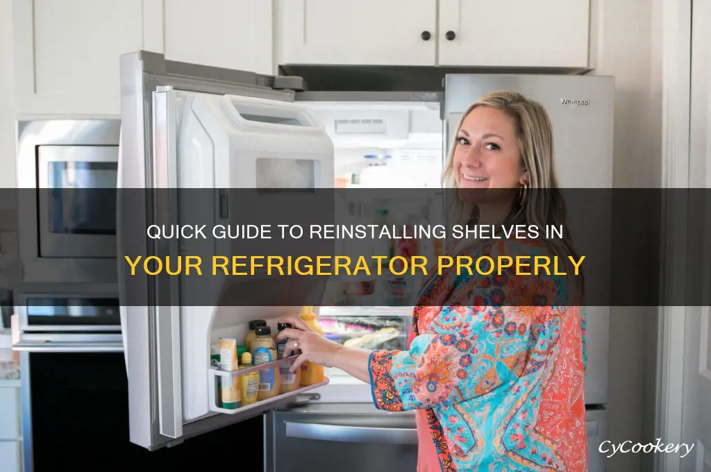 how to put shelves back in refrigerator