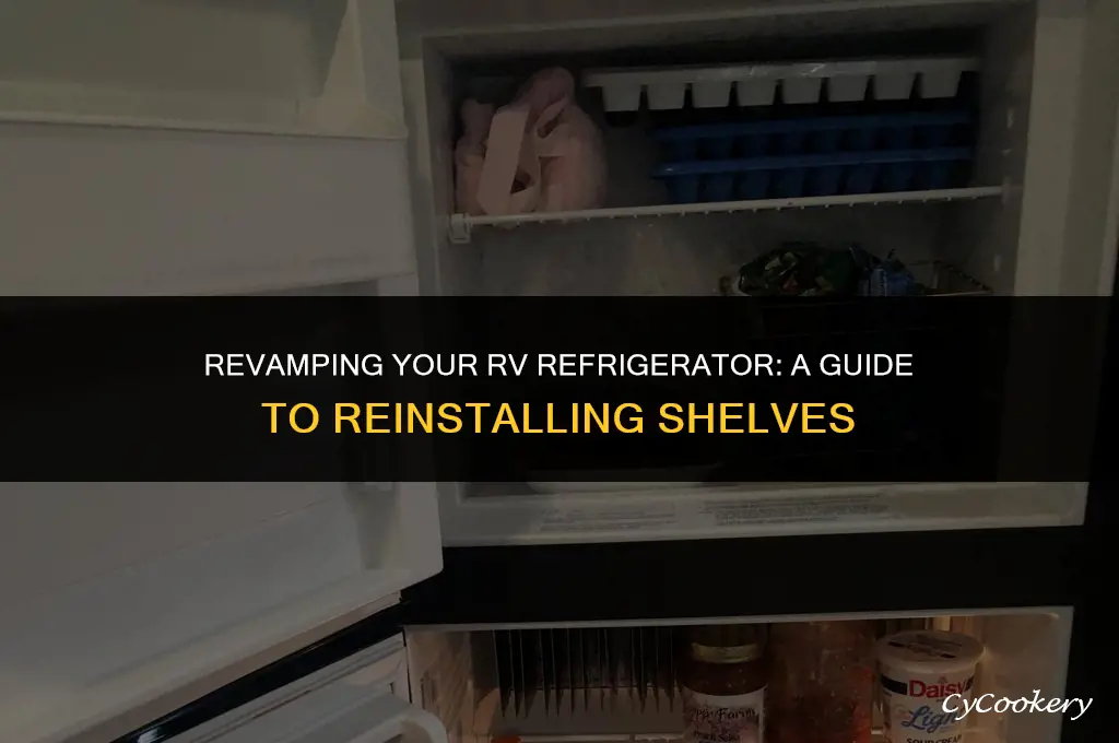 how to put shelves back in rv refrigerator