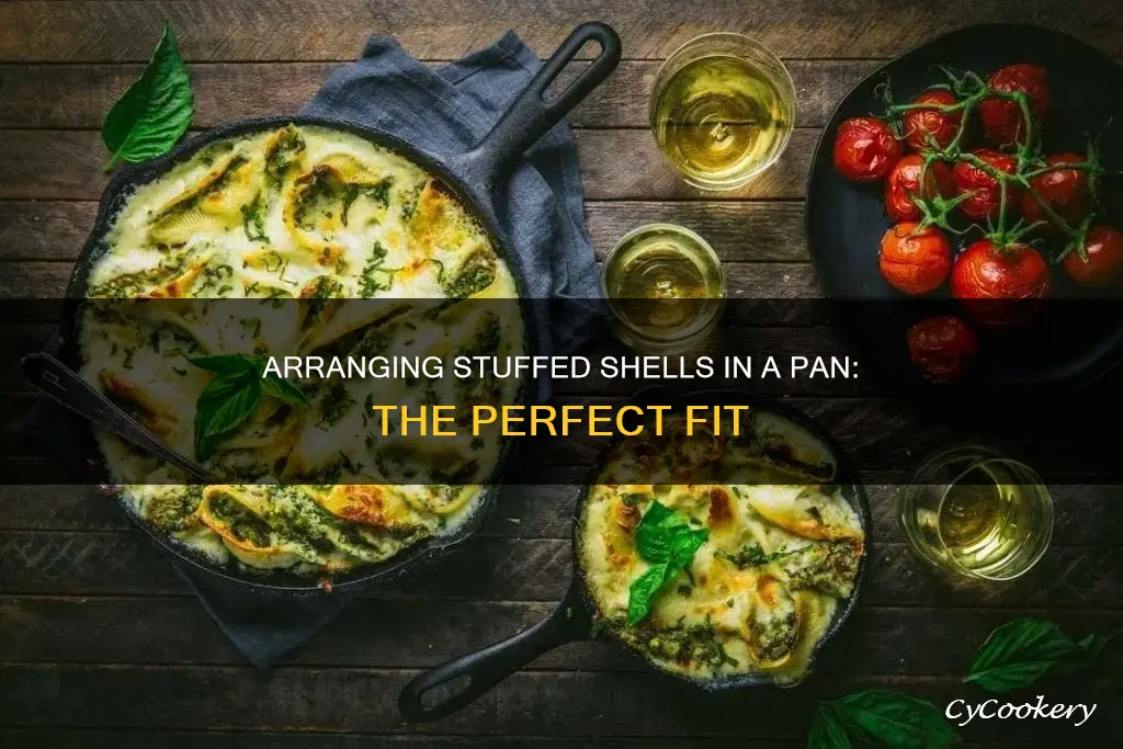 how to put stuffed shells in pan