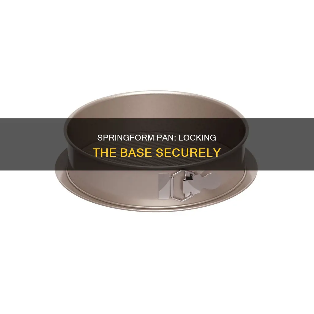 how to put the base in a springform pan