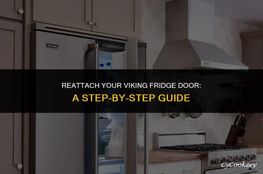how to put viking refrigerator door back on