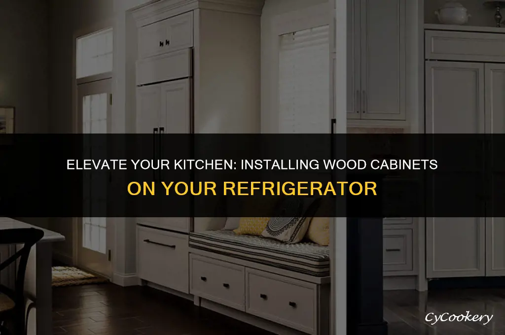 how to put wood cabinets on a refrigerator