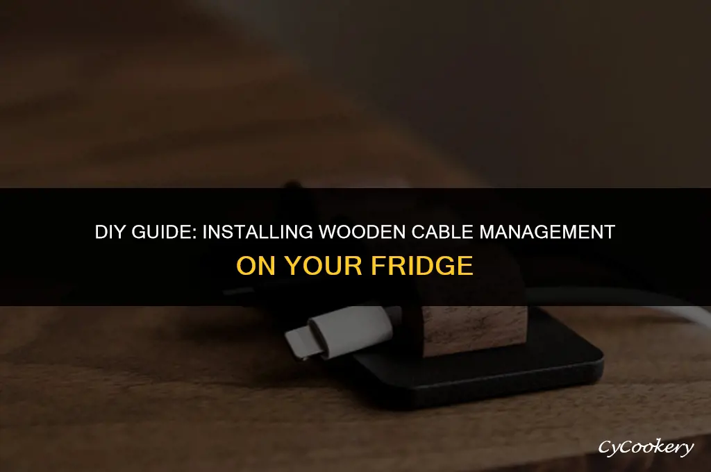 how to put wood cablents on a refrigerator