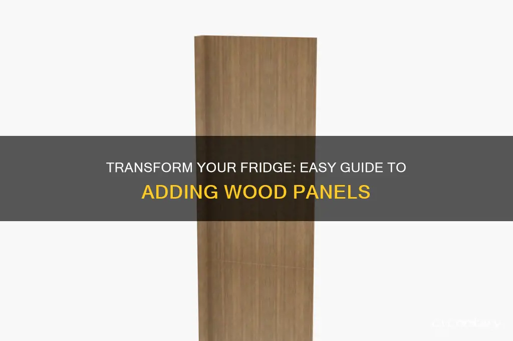 how to put wood panels on refrigerator