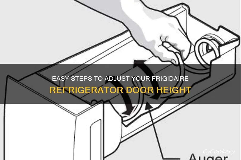 how to raise door on frigidaire refrigerator