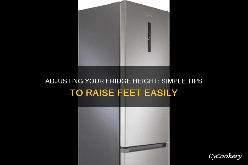 how to raise feet on refrigerator height