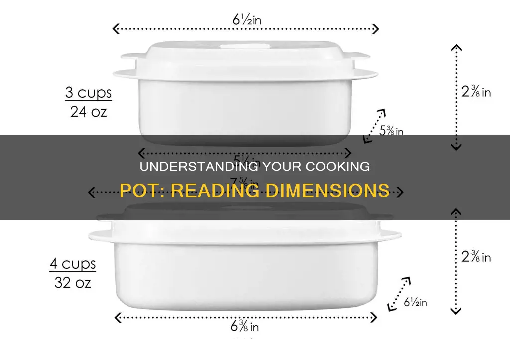 how to read cooking pot dimension