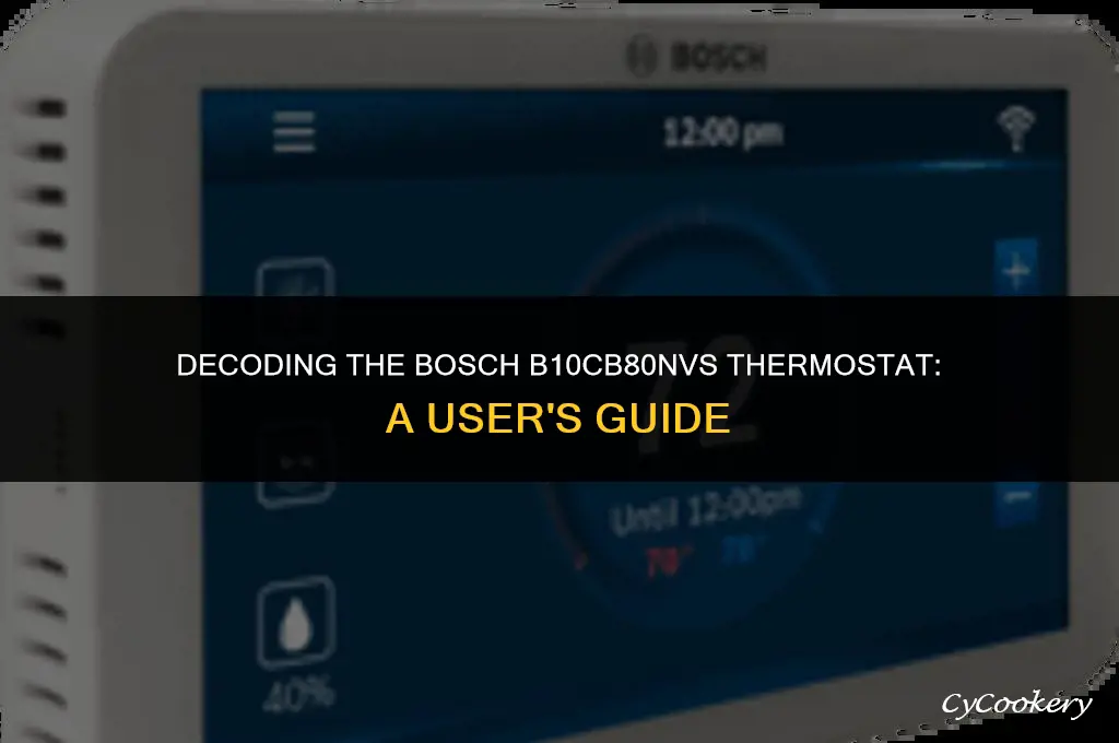how to read the bosch refrigerator thermostat b10cb80nvs
