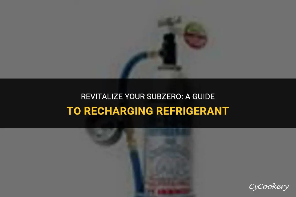 how to recharge refrigerant in your subzero fridge