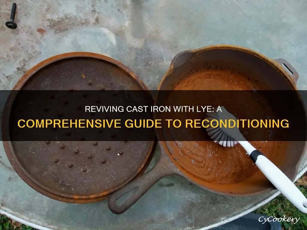 how to recondtion cast iron pans lye