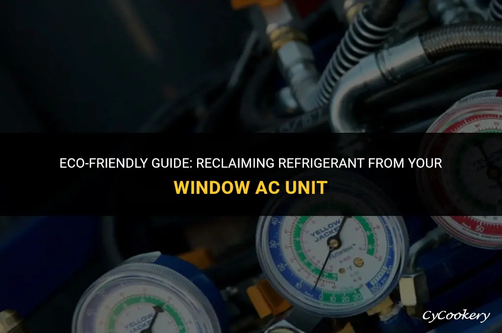 how to recover refrigerant from a window unit