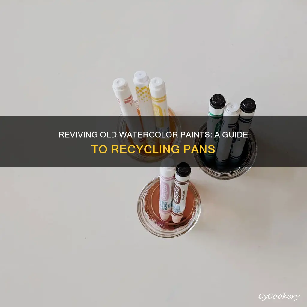 how to recycle old watercolor paint in pan