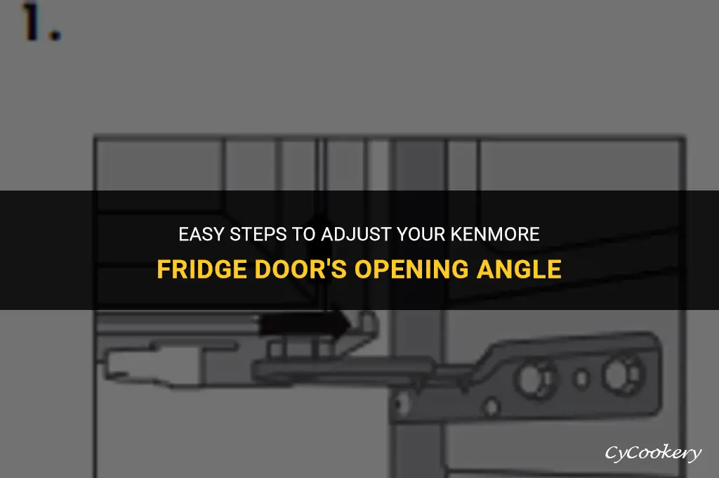 how to reduce the opening angle kenmore refrigerator door