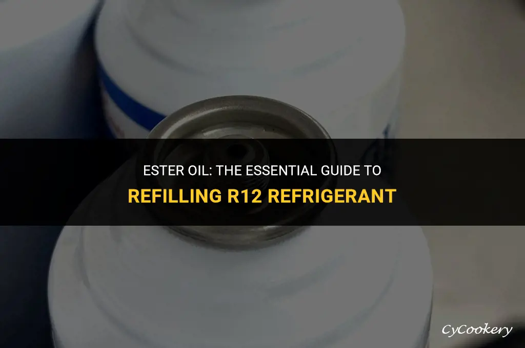 how to refill r12 refrigerant with ester oil